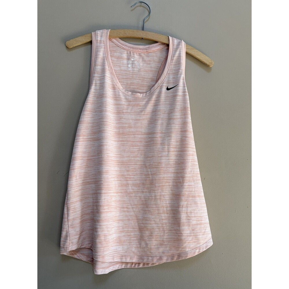 Nike Dri Fit Legend Tank Top Womens Medium Peach Coral Racerback Workout Gym
